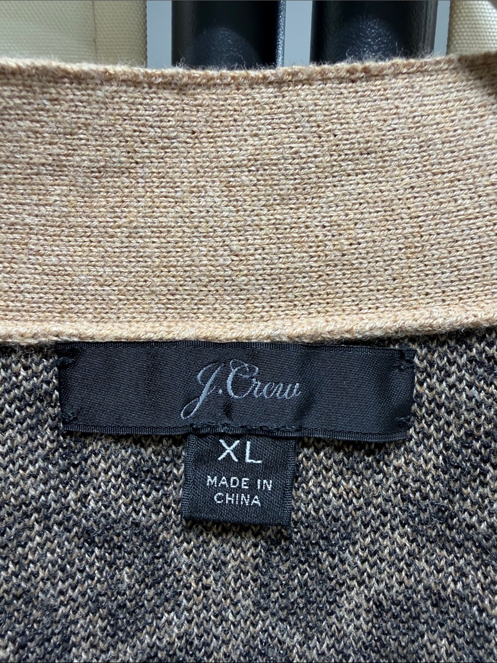 J. Crew Beige and Black Leopard-Print Button Cardigan - Picture 2 of 3